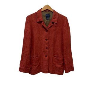 Faconnable linen button down jacket size Medium
